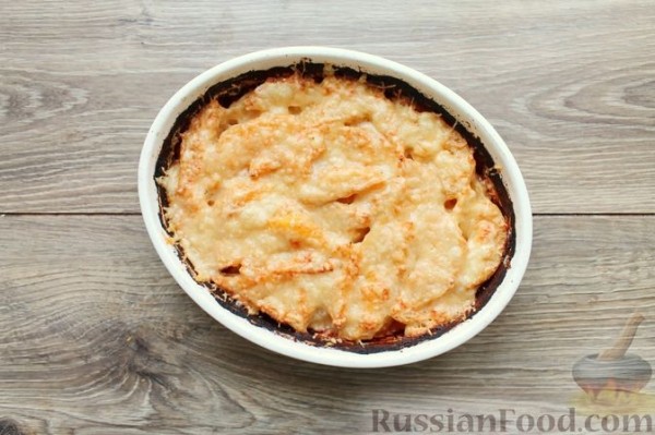 Картофель, запечённый в кефире с сыром