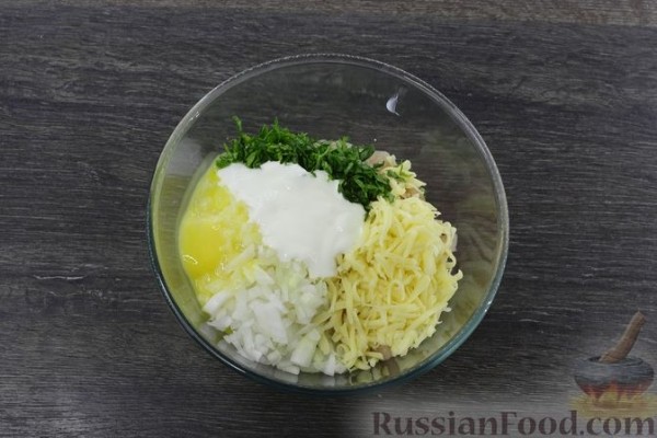Рубленые куриные котлеты с сыром, запечённые в духовке