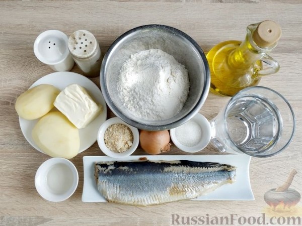 Рыбник с селёдкой, из картофельного теста