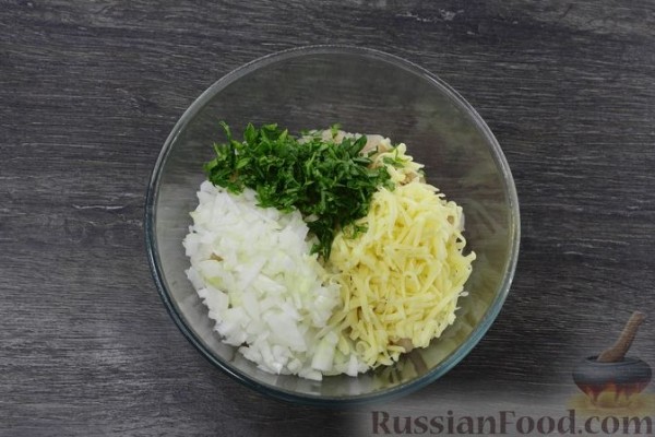 Рубленые куриные котлеты с сыром, запечённые в духовке