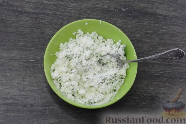 Запечённая картошка с творожной начинкой