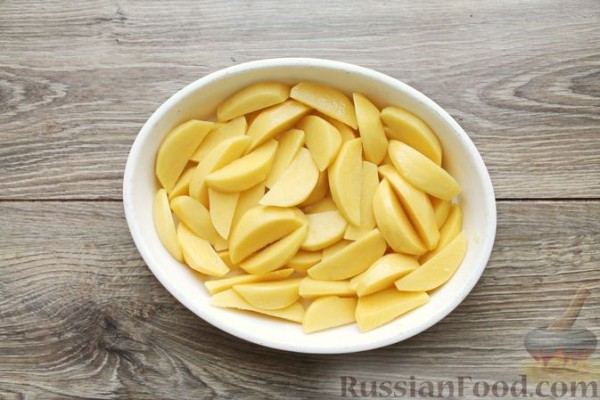 Картофель, запечённый в кефире с сыром