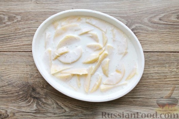 Картофель, запечённый в кефире с сыром