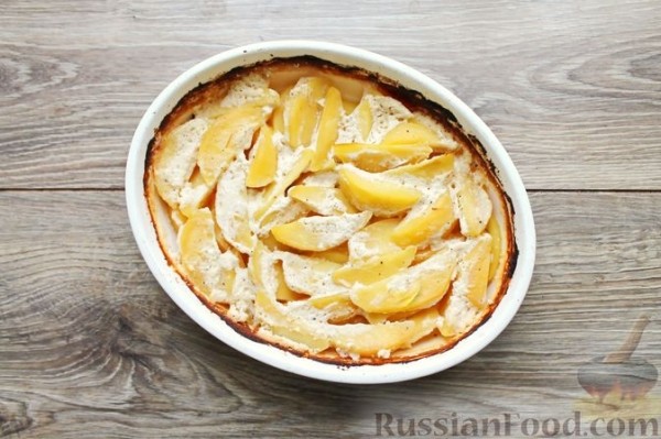 Картофель, запечённый в кефире с сыром