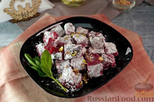Малиновый рахат-лукум