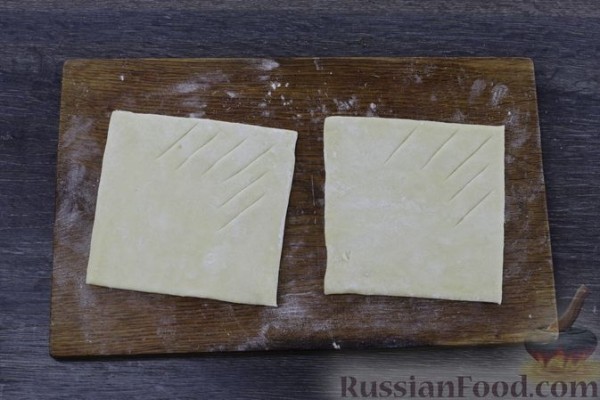 Слоёные пирожки с повидлом