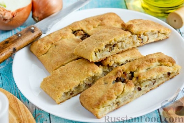 Рыбник с селёдкой, из картофельного теста