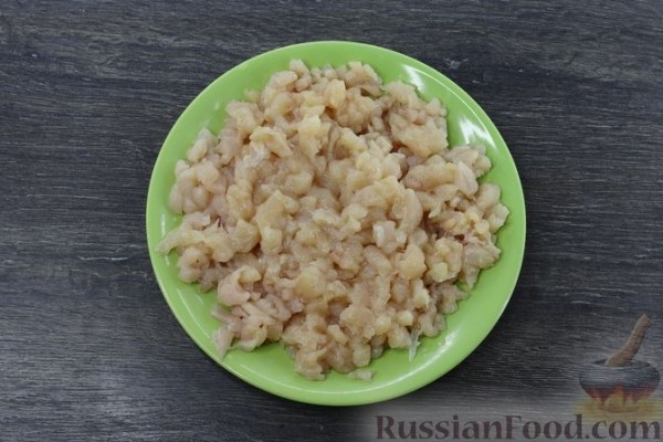 Рубленые куриные котлеты с сыром, запечённые в духовке