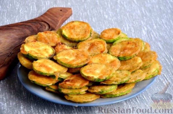 Кабачки в пивном кляре (без яиц)