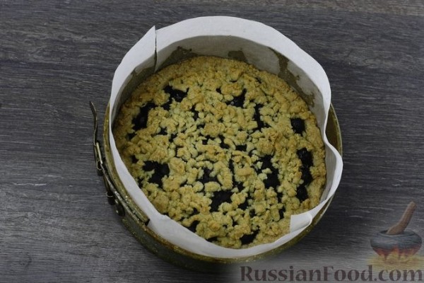 Песочный пирог с голубикой