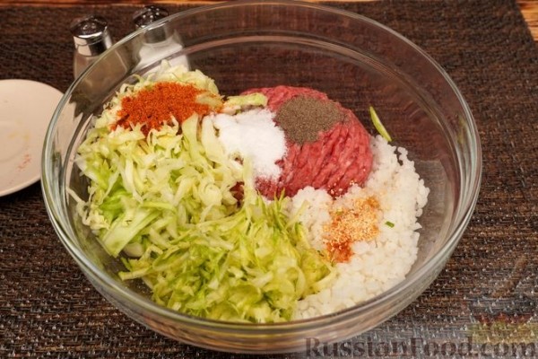 Ленивые голубцы с кабачками