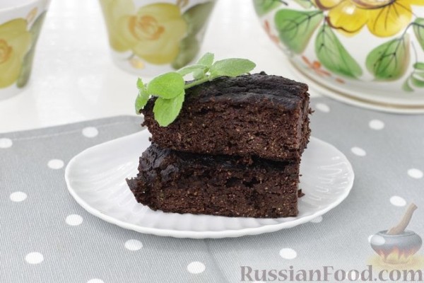 Брауни с кабачком, без муки и сахара