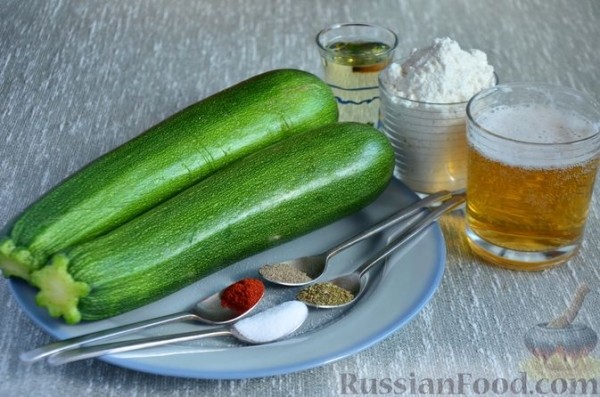 Кабачки в пивном кляре (без яиц)