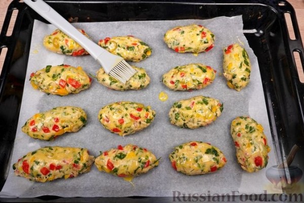 Овощные бездрожжевые пирожки "Калейдоскоп" с сыром (в духовке) Овощные бездрожжевые пирожки "Калейдоскоп" с сыром (в духовке)