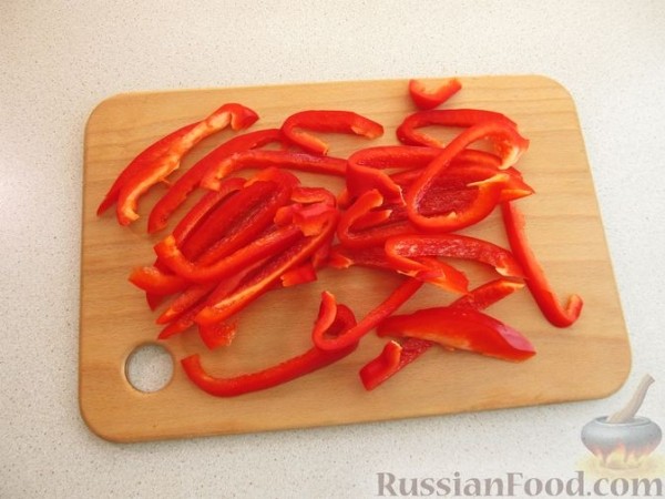 Закуска из жареных баклажанов и перца