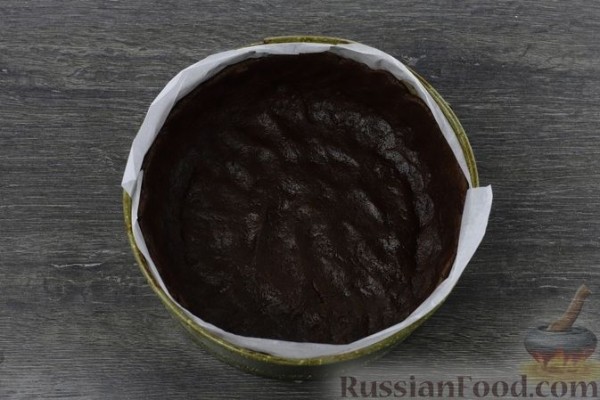 Шоколадный песочный пирог с творогом, черносливом и сгущёнкой