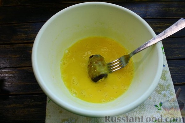 Жареные рулетики из баклажанов с сыром