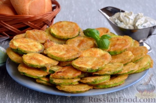 Кабачки в пивном кляре (без яиц)