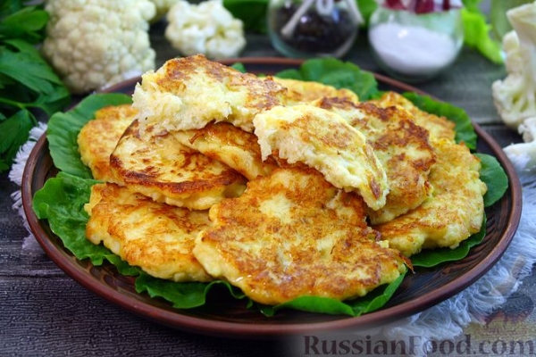 Оладьи из цветной капусты, с сыром