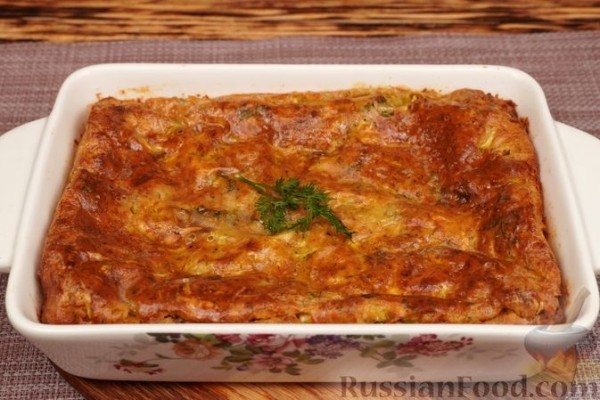 Запеканка из кабачков с брынзой