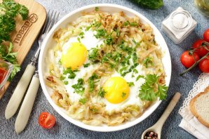 Яичница с капустой
