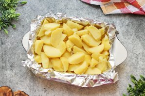Отбивные с картошкой в духовке Отбивные с картошкой в духовке