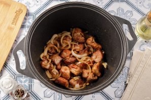 Плов из свинины в казане