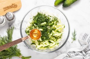 Салат из капусты с укропом
