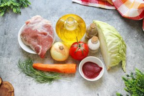 Тушеная капуста с мясом