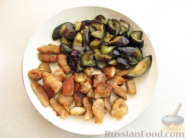 Мясо с баклажанами по-грузински