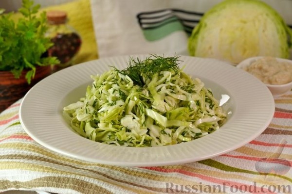Капустный салат с хреном