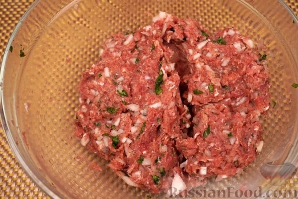 Самса с баранье-говяжьим фаршем