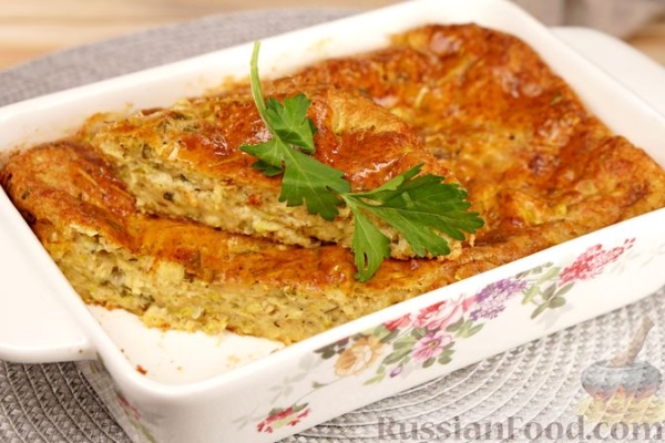 Запеканка из кабачков с брынзой
