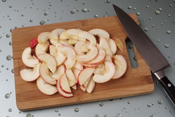 Гренки с яблоками