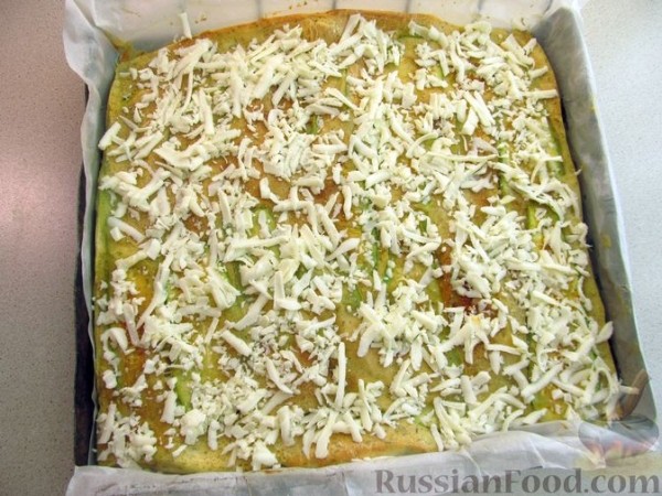 Блинные рулетики с кабачками и сыром (в духовке)