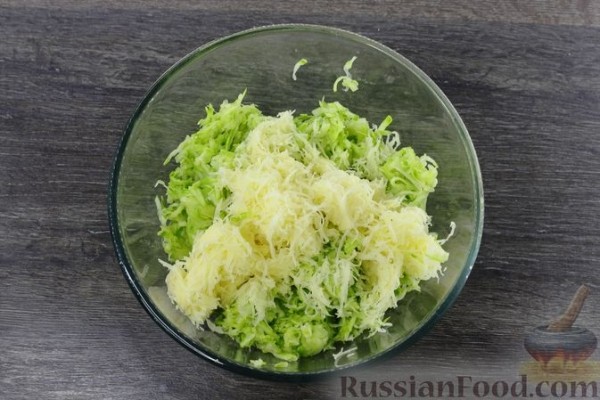 Котлеты с кабачками и картошкой