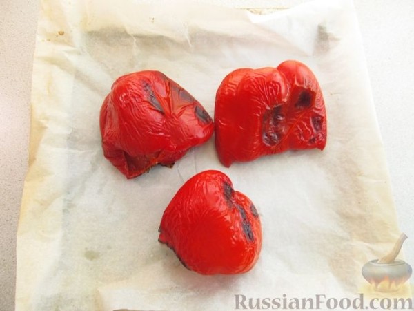 Запечённый перец с сырно-чесночной начинкой