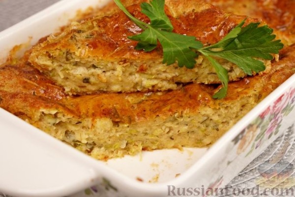 Запеканка из кабачков с брынзой