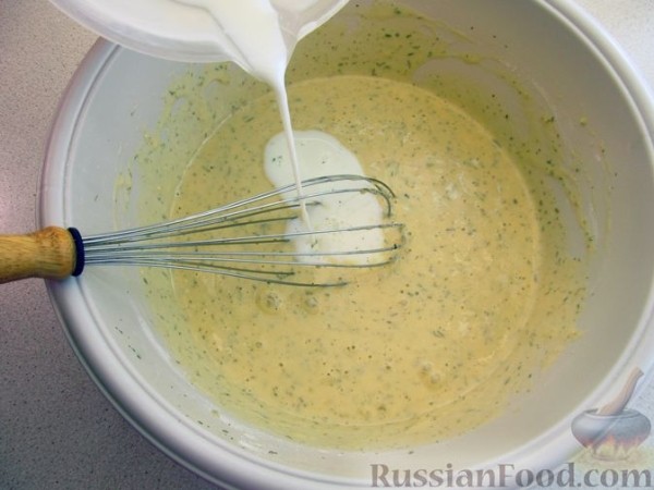 Блинные рулетики с кабачками и сыром (в духовке)