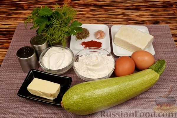Запеканка из кабачков с брынзой