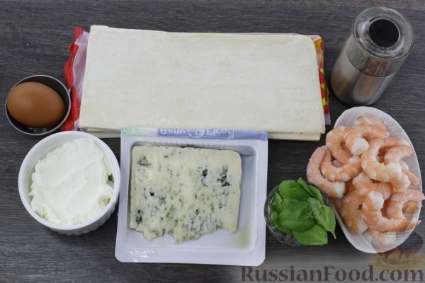 Слойки с креветками