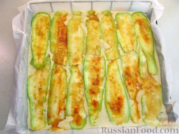 Блинные рулетики с кабачками и сыром (в духовке)