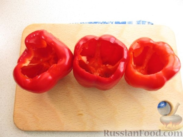 Запечённый перец с сырно-чесночной начинкой