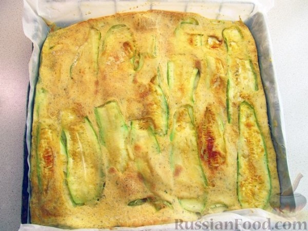 Блинные рулетики с кабачками и сыром (в духовке)