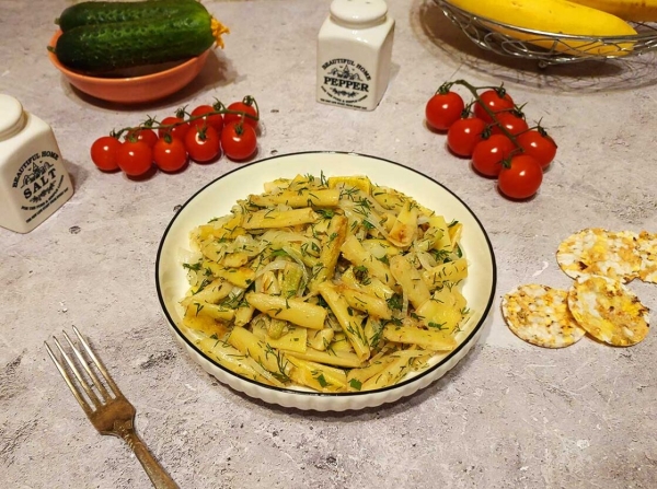 Жареная стручковая фасоль