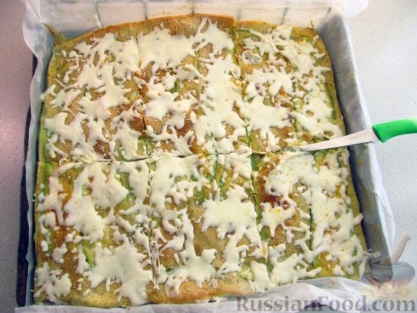 Блинные рулетики с кабачками и сыром (в духовке)
