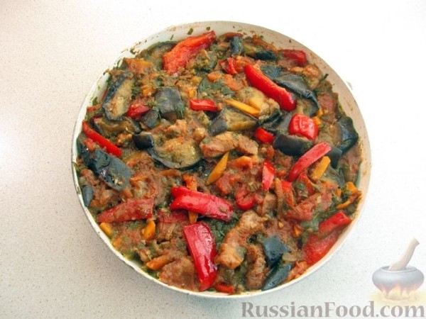 Мясо с баклажанами по-грузински