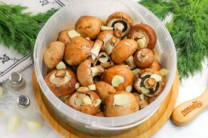 Засолка шампиньонов холодным способом