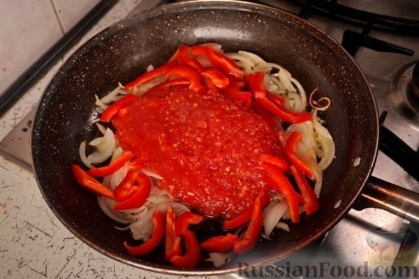 Шакшука с креветками