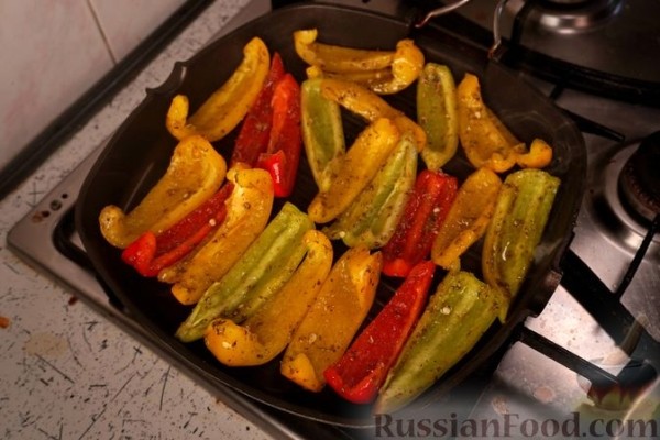 Гирос с болгарским перцем на гриле